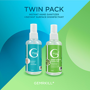 Twin Set Instant Hand Sanitizer 100ml + Instant Surface Disinfectant 100ml